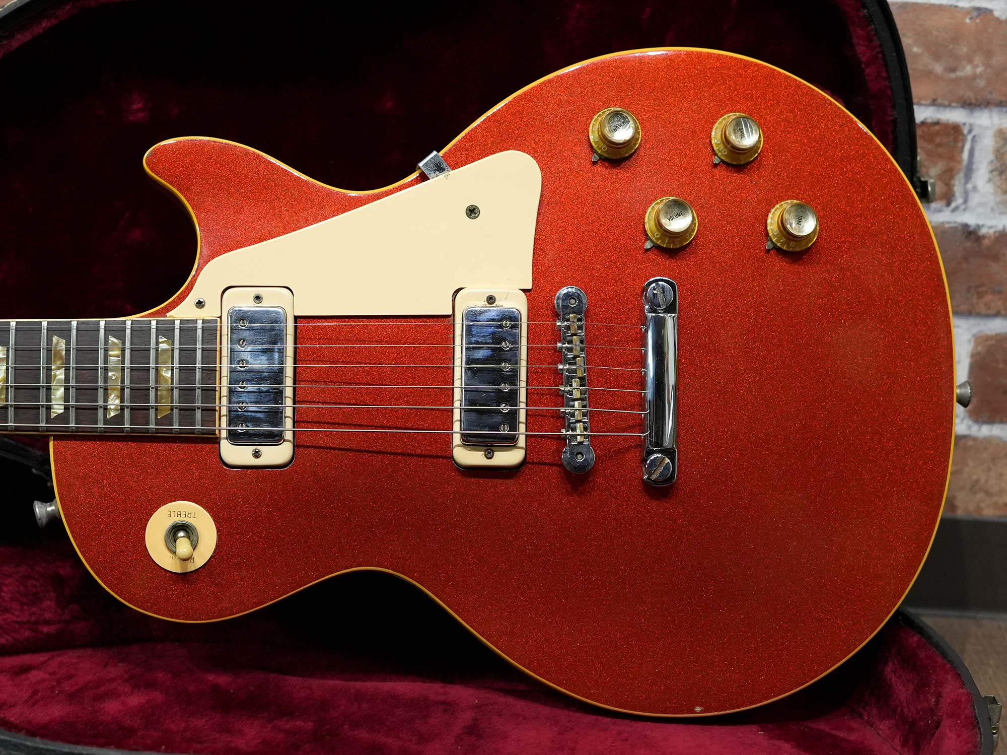 Gibson 1975 Les Paul Deluxe Red Sparkle